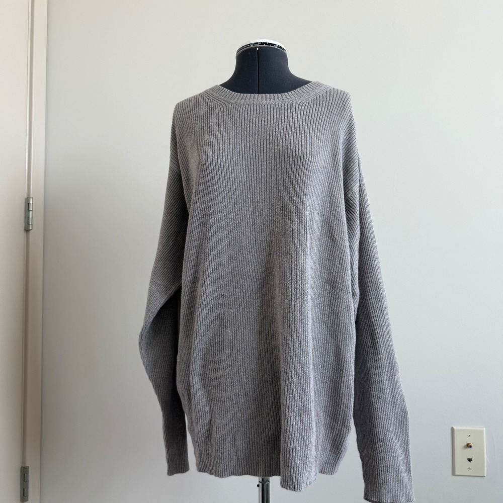 Vintage Gap Ribbed Knit Slouchy Cotton Sweater Size XL